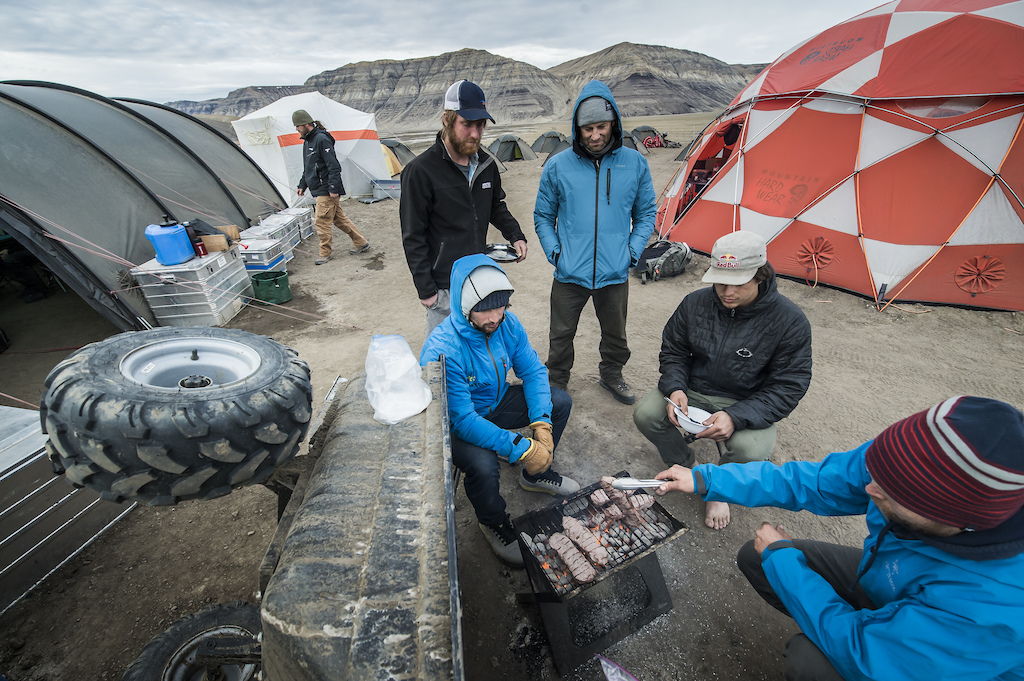 The crew slept in tents with blackout fabric to combat the 24-hour sun.

Blake Jorgenson / Red Bull Content Pool