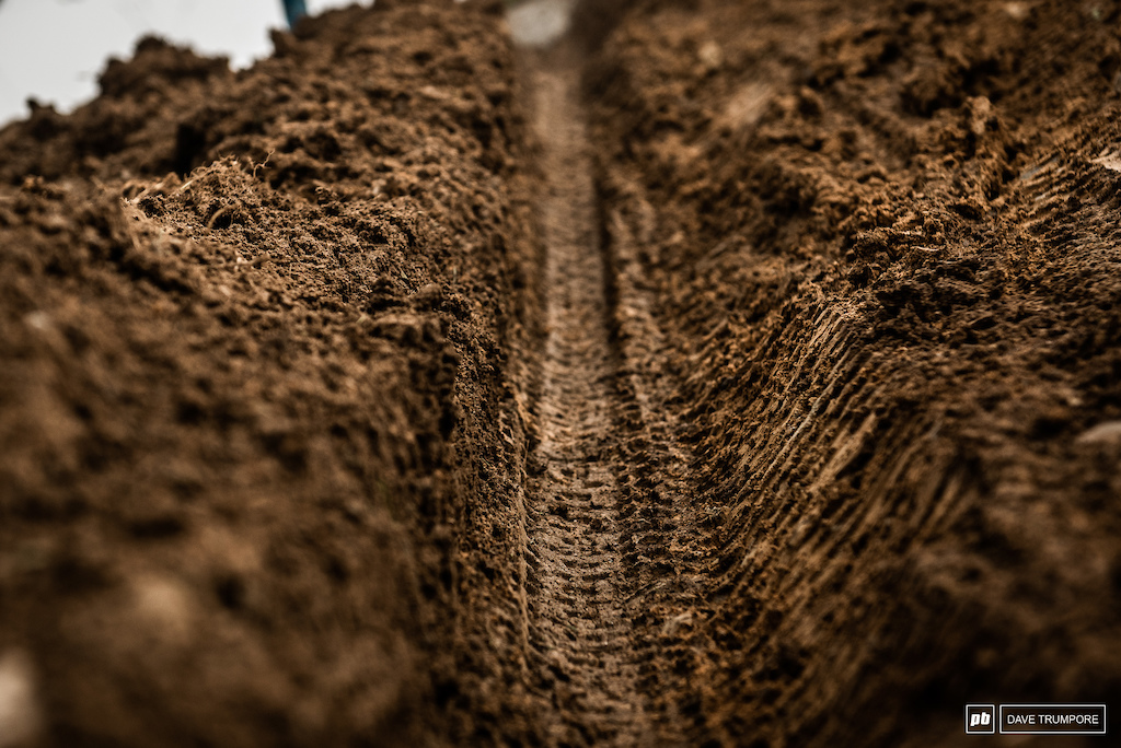 Did we mention that the ground is soft?  Just one of many monster ruts on track.
