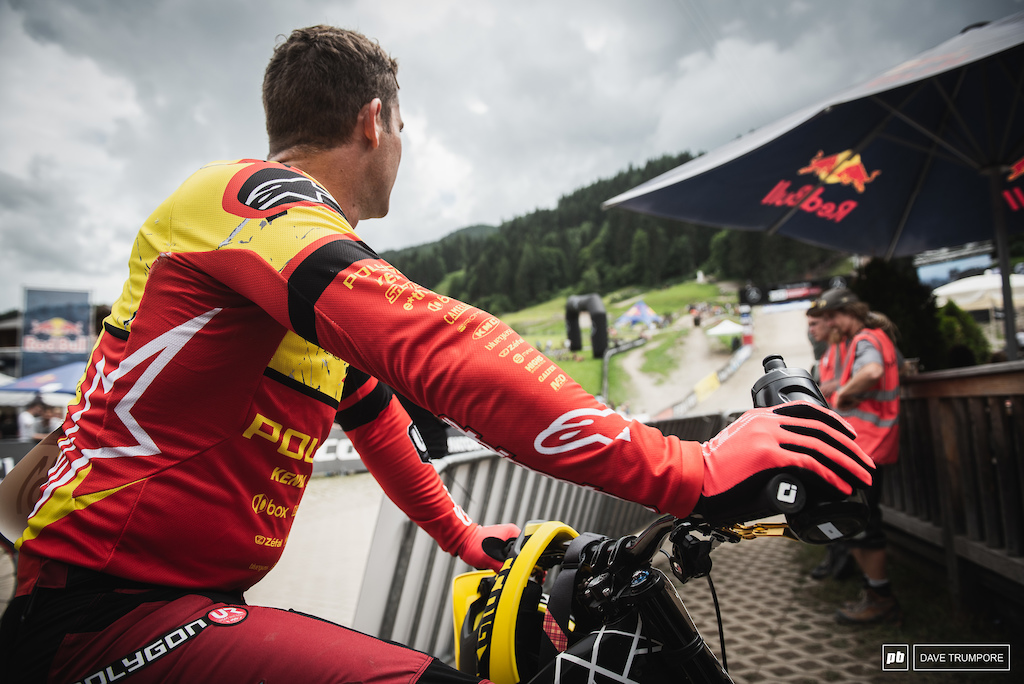 After not making the finals last week Mick Hannah was all nerves at the finish in Leogang. But all is well and he can now rest easy knowing he made the big show in Austria.