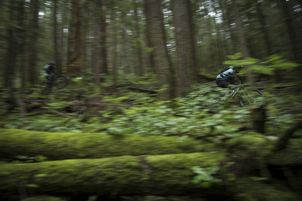 Andrew Shandro, Joe Schwartz and Aaron Bradford complete the triple crown on Vancouver's North Shore, BC.
