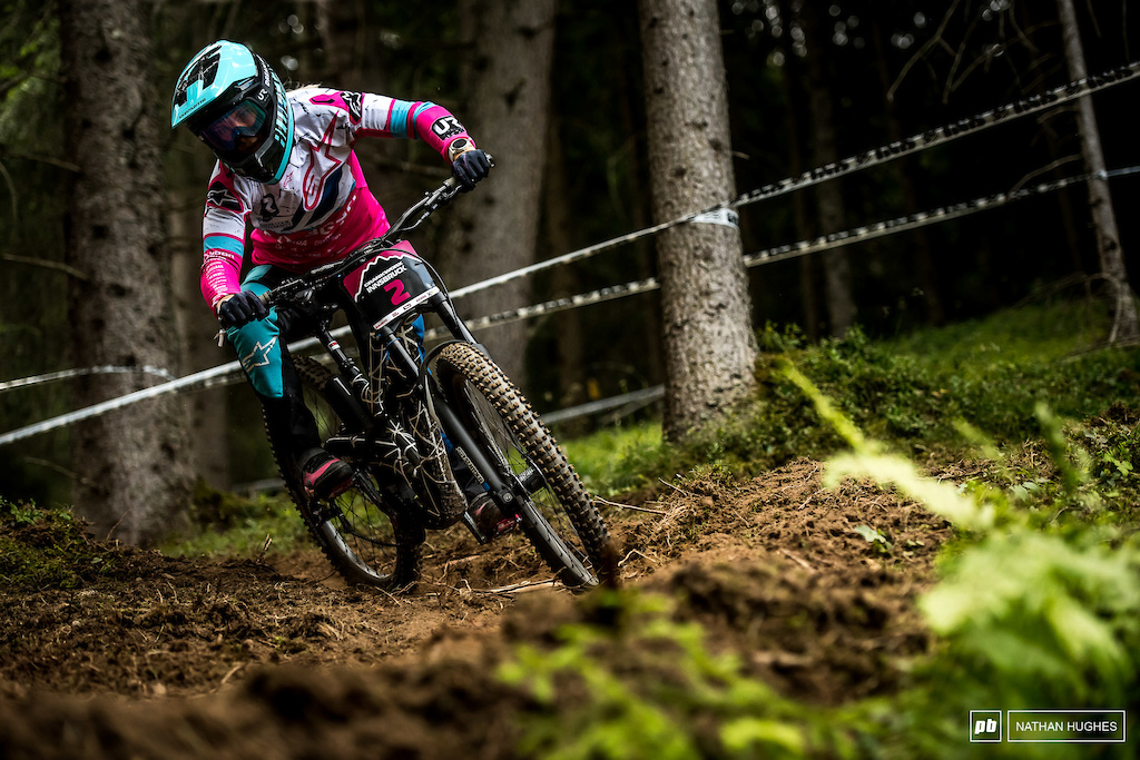 Tracey Hannah the victor here in the Austrian loam by some 5.5 seconds.