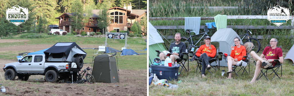 Camping and Friends. The CX Pistols out of Portland enjoy the evening shade. Photos: Caleb Hiebert