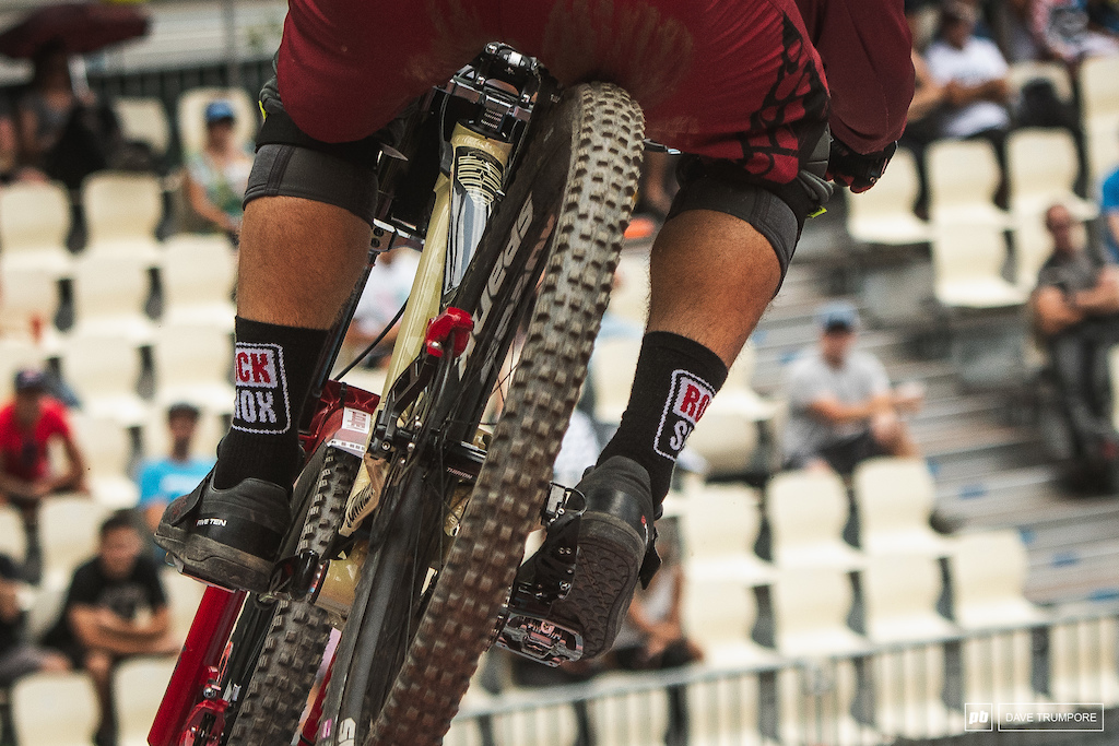It takes every available inch of  travel in the legs as well as the suspension to squash the final drop at race speed.