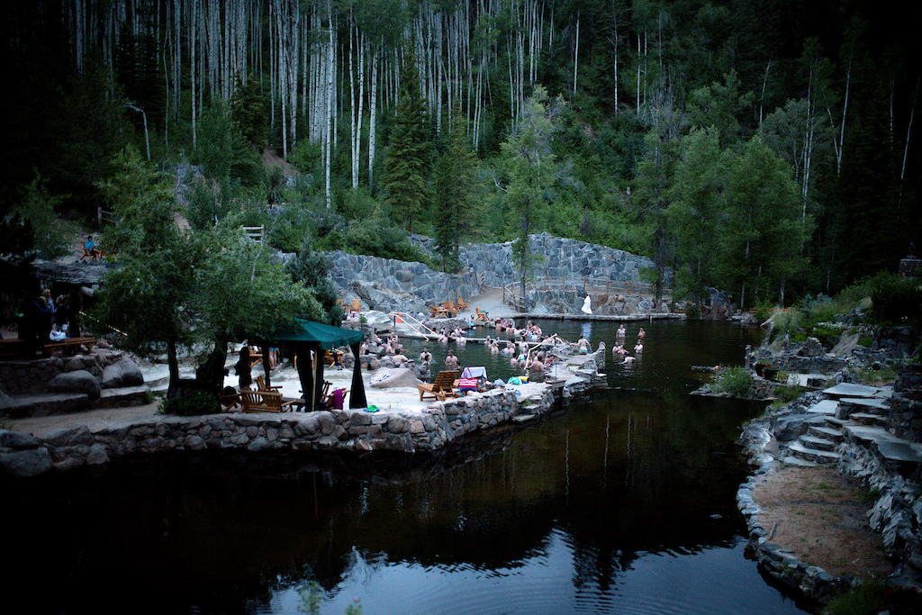 The Strawberry Hot Springs are one of the most famous hot springs in Colorado. It's the perfect place to let your body recover after a full day of backcountry.
