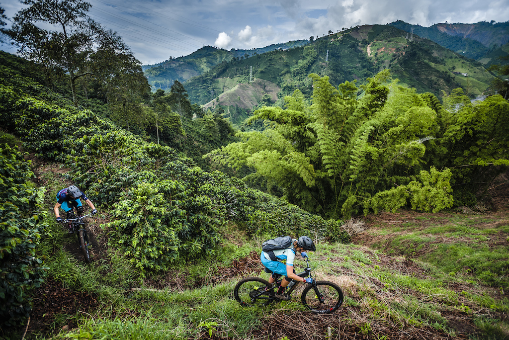 Anita and Caro Gehrig of Norco Twins Racing explore the coffee trails ahead of the Enduro World Series in Colombia.