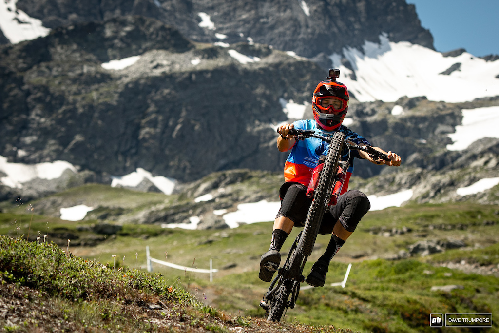 Sam Blenkinsop is racing his first EWS of the season and his World Cup DH skills should come in handy on the long track in La Thuile.
