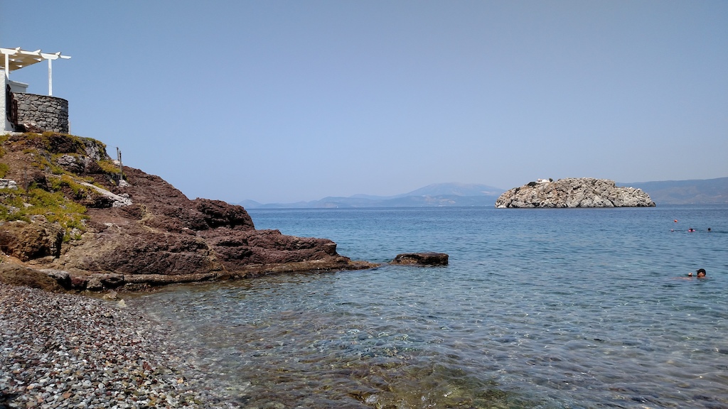 Vlychos beach off island of Hydra