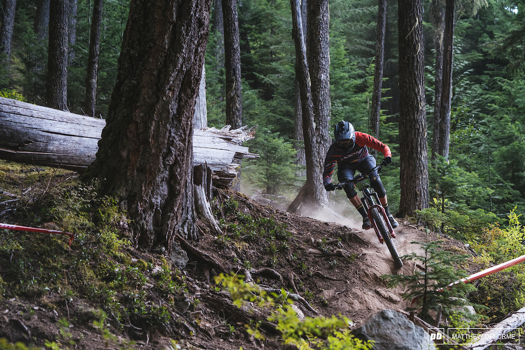 Florian Nicolai has been on loving the tracks here in Whistler.