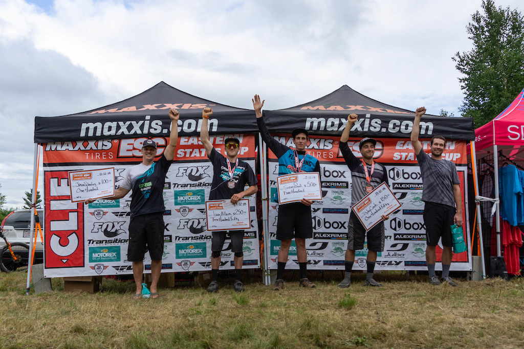 Pro Men from left to right. Jason Scheiding 4th - Issac Allaire 2nd - Seamus Powell 1st - Dylan Conte 3rd - Chris Miller 5th .