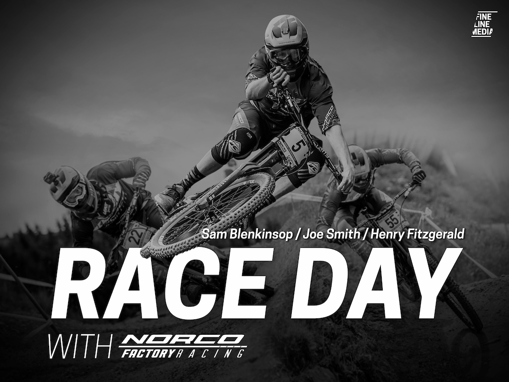 The official movie banner for our latest video Race Day with Norco Factory Racing.
