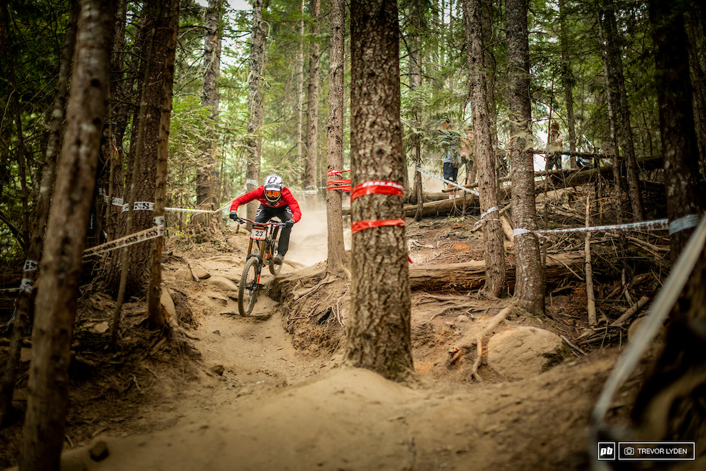 Bas is more know for his freeride ability, but that didn't stop him from taking on the challenging Canadian Open track