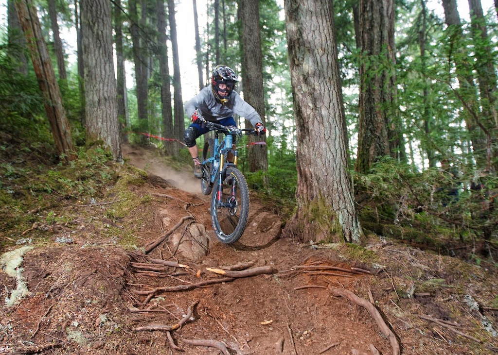 Racing at the August 12, 2018 Enduro World Series Camelbak Canadian Open Enduro presented by Specialized event in Whistler, British Columbia, Canada.