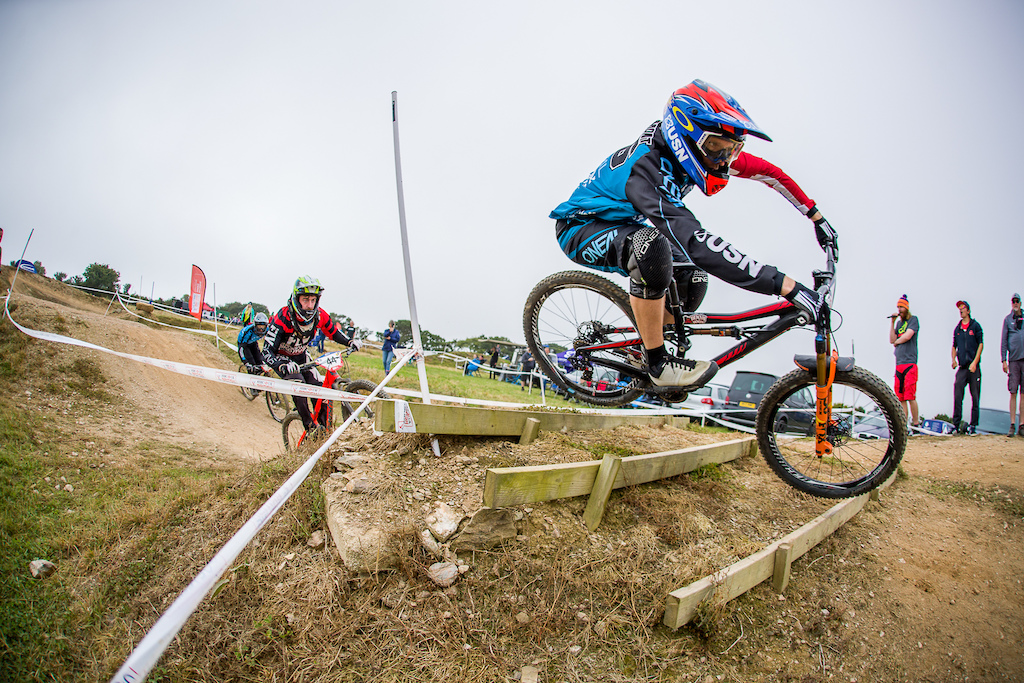 during round 6 of The 2018 Schwalbe British 4X Series at , Falmouth, Cornwall, United Kingdom on August 19 2018. Photo: Charles A Robertson