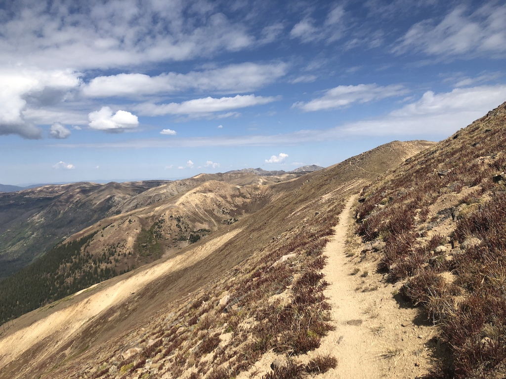 Biking at over 13,000 feet to get to one of the summits on Jones Pass on the Continental Divide