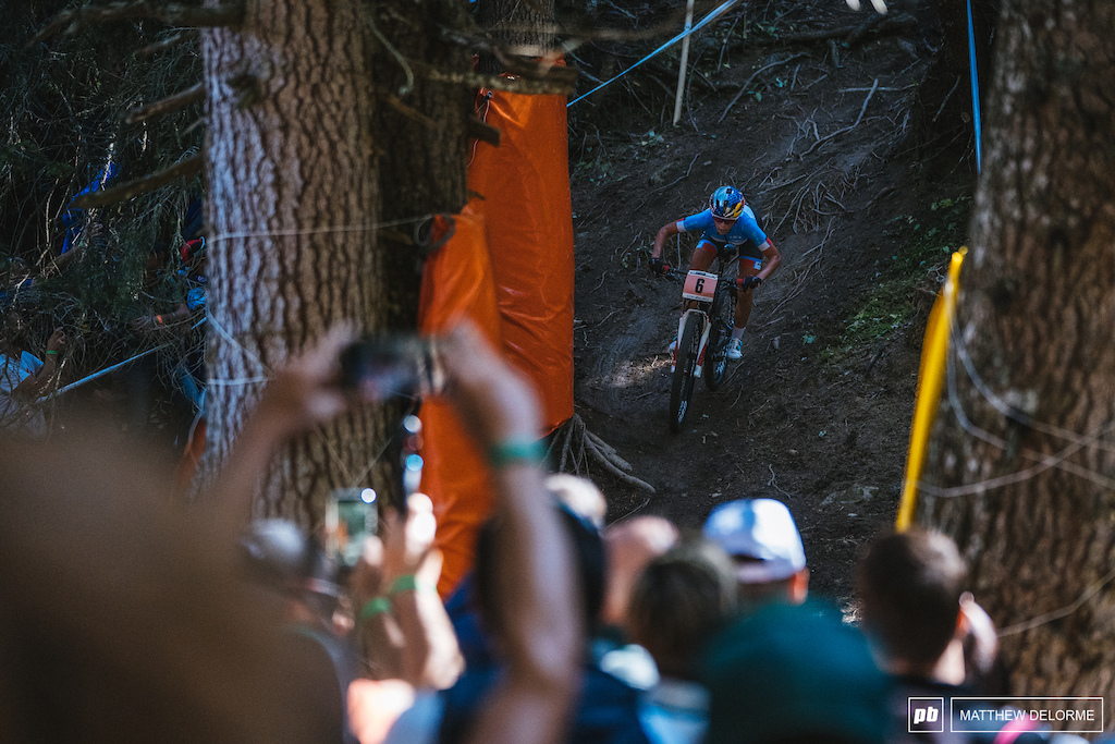 Emily Batty left nothing out on course. The Canadian had a stellar ride to third today.