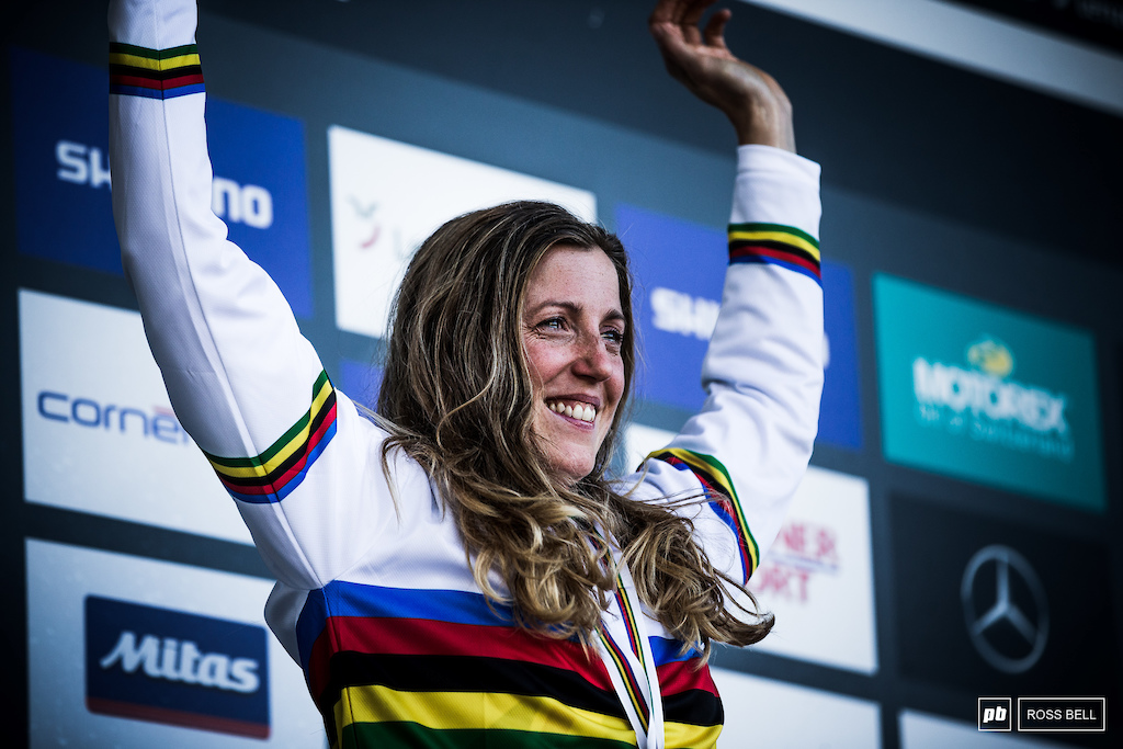 The emotion was clear to see. Rachel Atherton takes another gold medal 10 years on from her first.