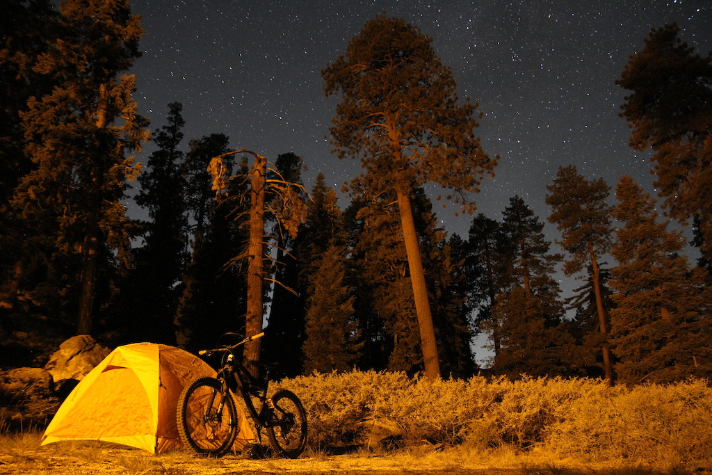Camping prior to park riding at Snow Summit this weekend.