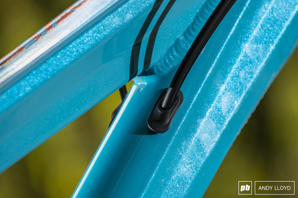 The rubber ports help to reduce cable rub where the cables enter the frame.