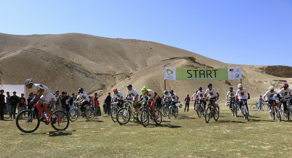 The race had a hectic start with some riders not equipped with proper mtb bikes.