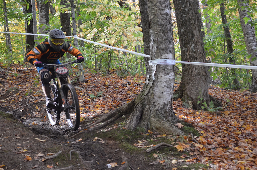 Coming down the "Evolver" section ; Eastern States Cup DH Finals 10/14/2018