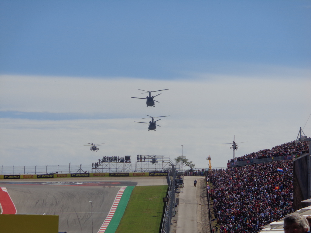 Fly-over before the race