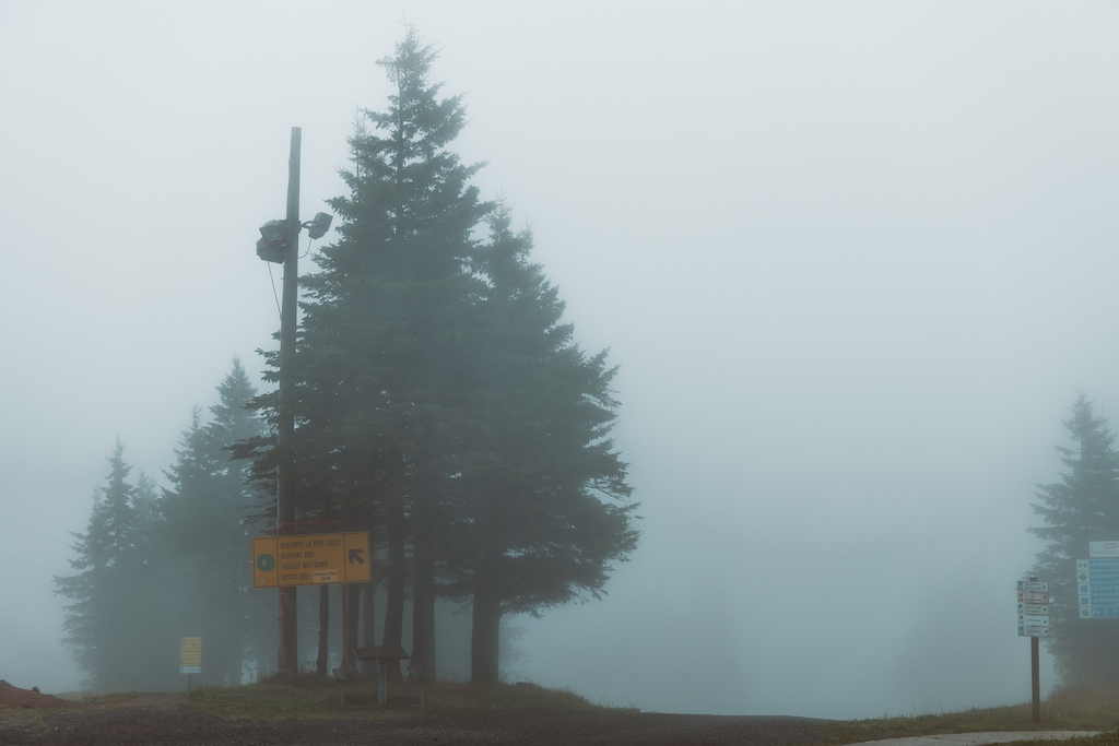 Low visibility atop Mont-Sainte-Anne