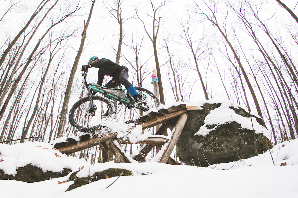 Snow shred on Gnome Rock