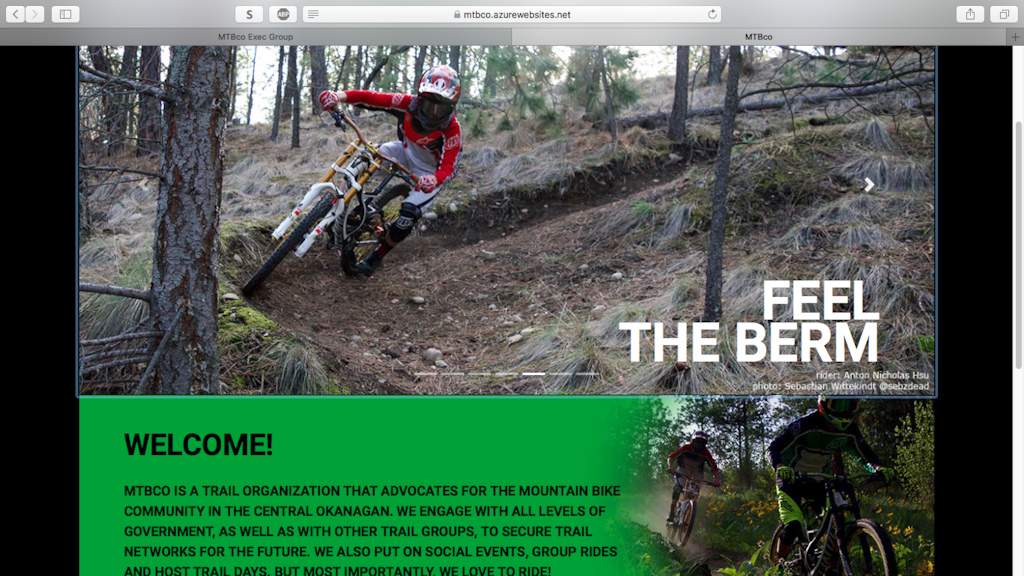 MTBco home page promotional photo