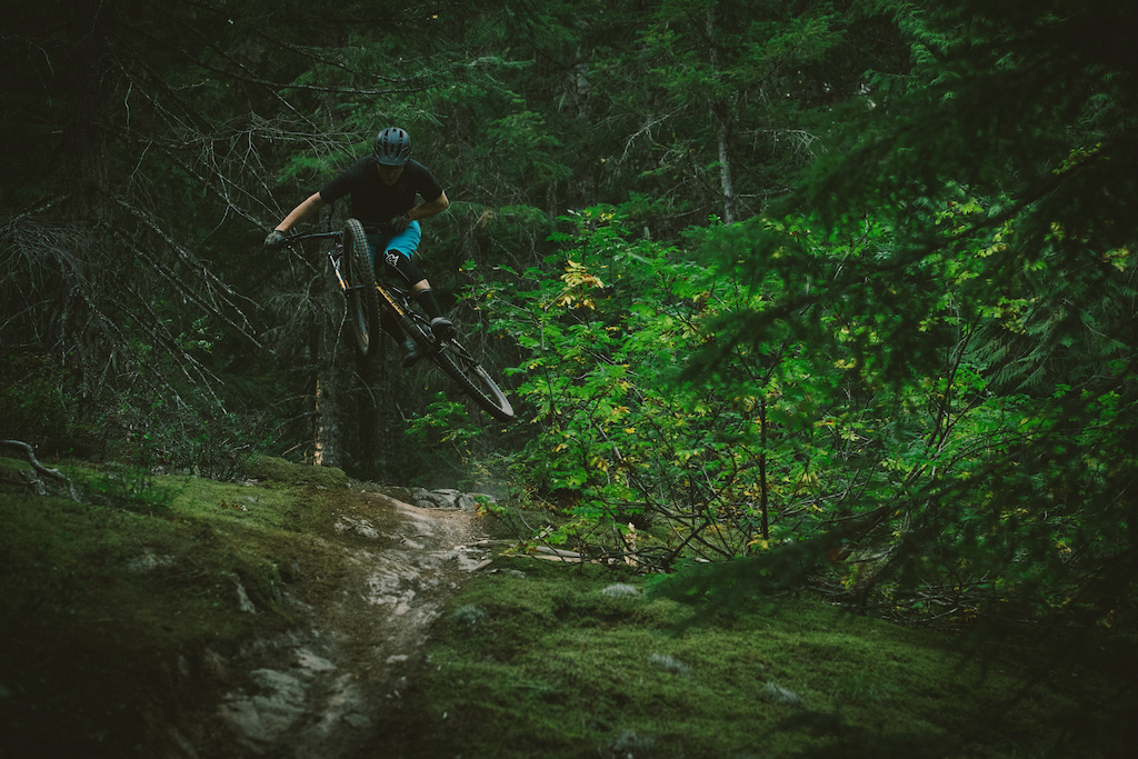Dylan Forbes rides the Instinct A50 BC Edition in Whistler.