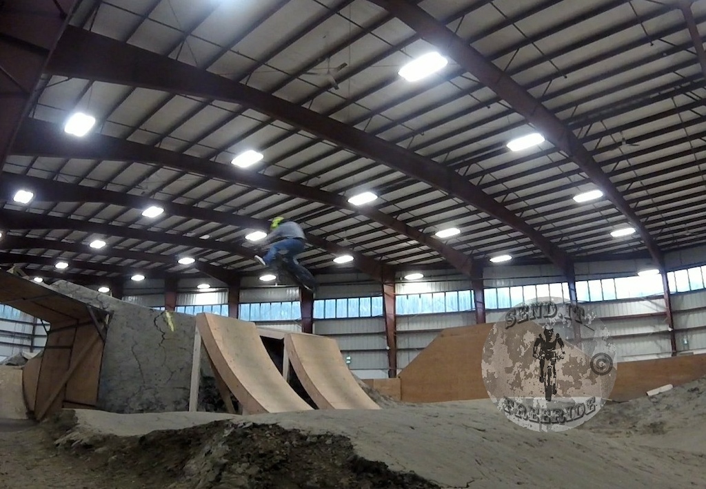Getting a little stylish at Air Rec Center. I love this place and these jumps. A must ride for all riders. A place of pure progression.