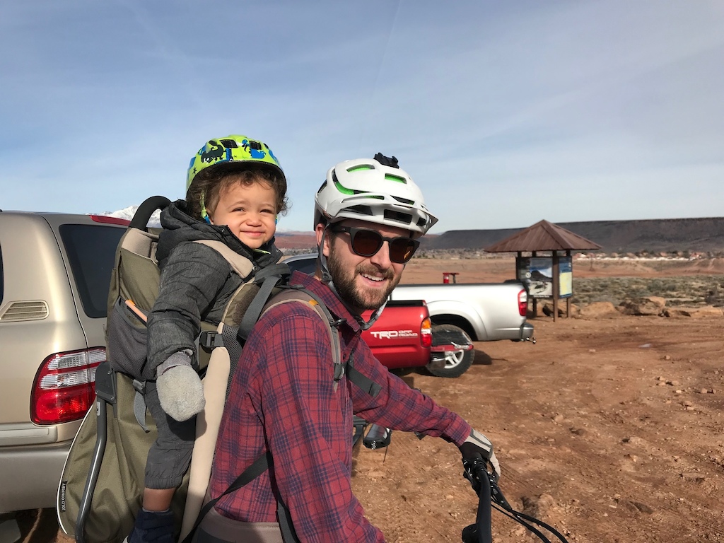 Taking little man out for a rip on Bearclaw Poppy in St. George, UT. It was cold!