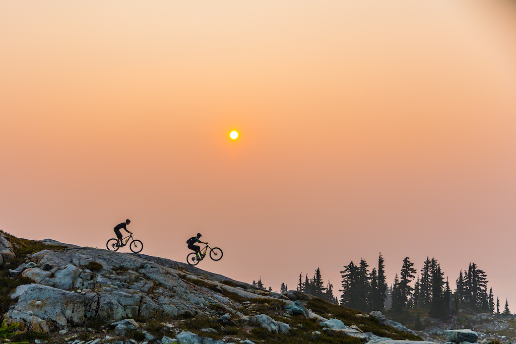 Smokey ridge line rides thanks to widespread wildfires in the province of British Columbia. One of the highlights of 2018's collection of images