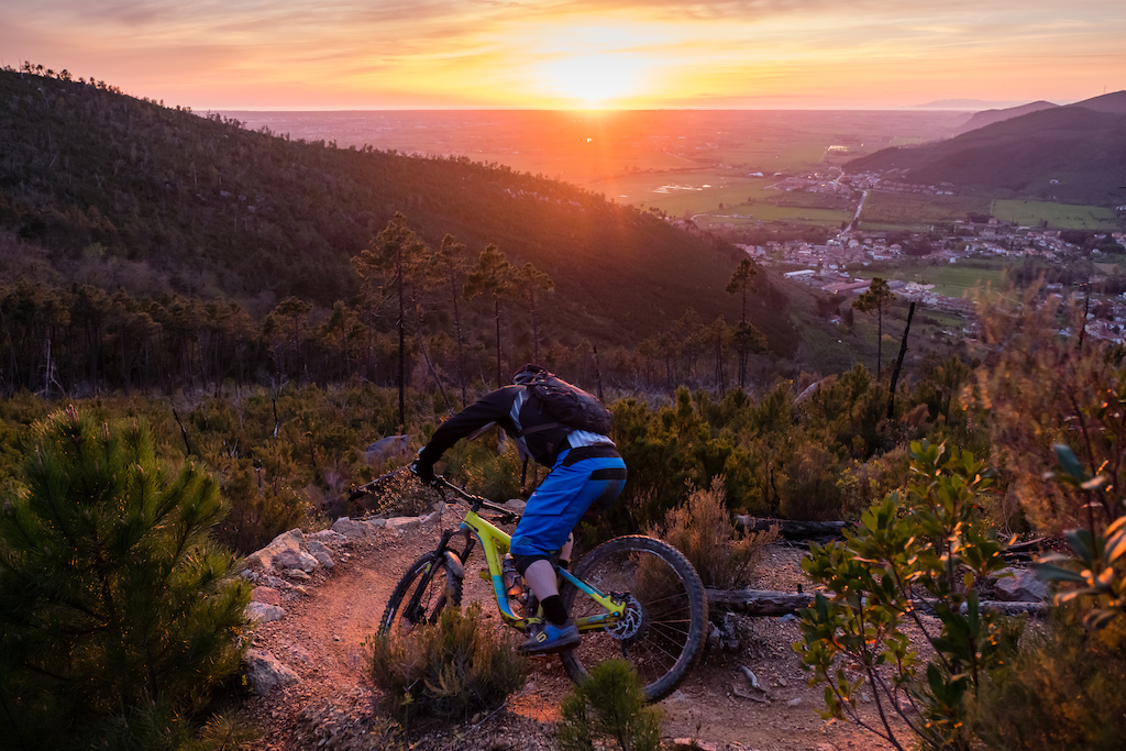Dropping into Calci at Sunset