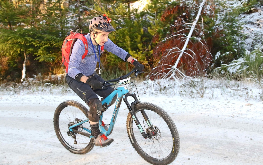 Strathpuffer 24 Hour Mountain Bike Race 2019, near Contin and Strathpeffer, Ross and Cromarty, Scotland. Pictures taken on Saturday19th January afternoon between 14:52 and 15:06.