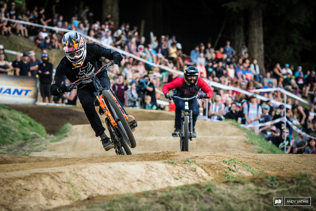 Bas Van Steenbergen running on speed but lacked a few points in the tricks department to move on further.