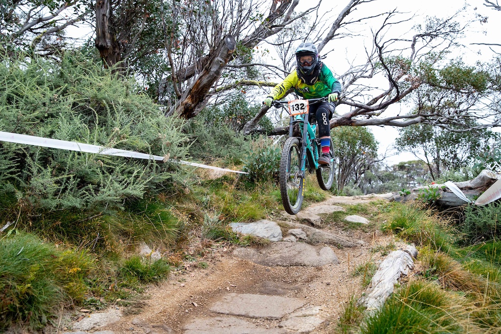 Marlee Diver taking on the Thredbo Downhill