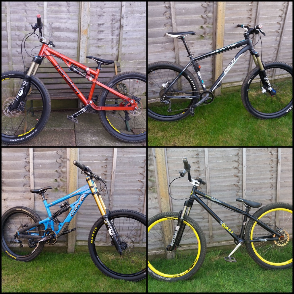 My bike collection. Downhill. Freeride. Dirt and xc.
