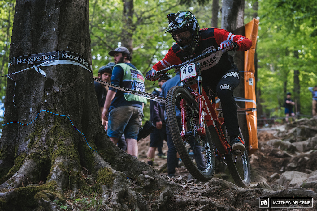 Charlie Harrison puts the moves on the rock garden.
