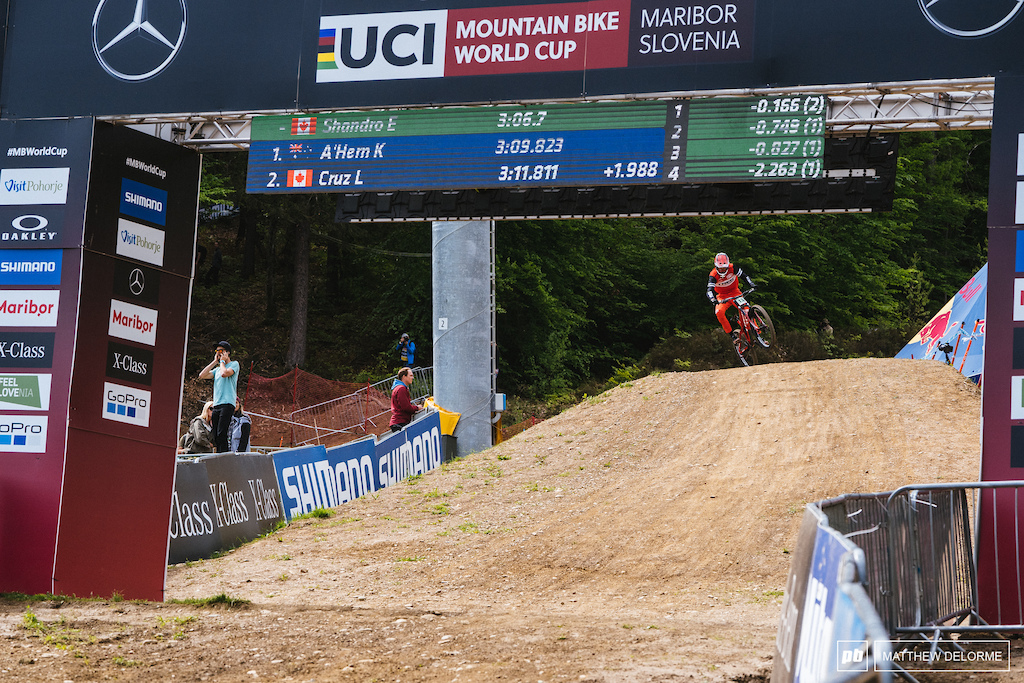 Ethan Shandro brings it home to take second at his first world cup.
