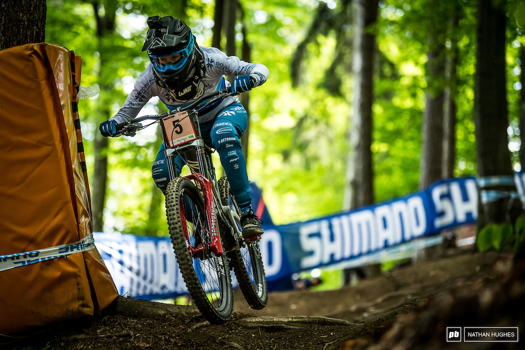 Monika Hrastnik went and swiped herself a podium spot just a couple of hours from her hometown here in Slovenia.