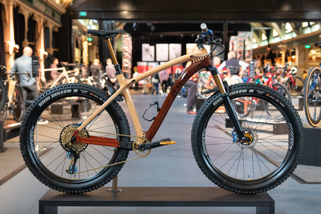 H-Tech mountain bike. Australian made custom engineered wooden bikes.