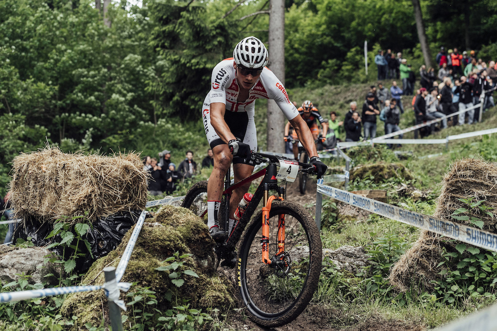 Mathieu Van Der Poel performs at UCI XCO World Cup in Albstadt, Germany on May 20th, 2018 // Bartek Wolinski/Red Bull Content Pool // AP-1VQMWHE2N2111 // Usage for editorial use only // Please go to www.redbullcontentpool.com for further information. //