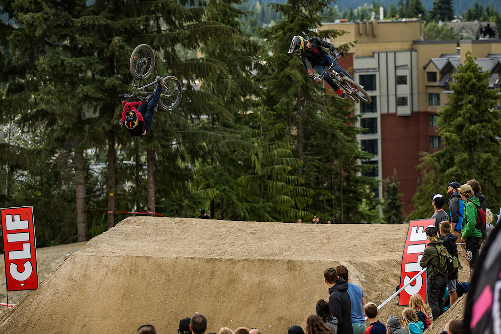 Action from the  Clif Dual Speed and Style Presented by MucOff Credit: Fraser Britton / Crankworx 2018