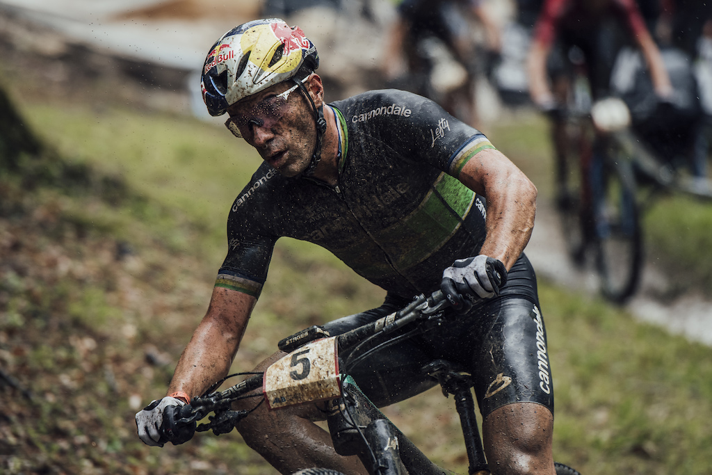 Henrique Avancini performs at UCI XCO World Cup in Albstadt, Germany on May 19, 2019 // Bartek Wolinski/Red Bull Content Pool // AP-1ZCT9CF6W1W11 // Usage for editorial use only // Please go to www.redbullcontentpool.com for further information. //