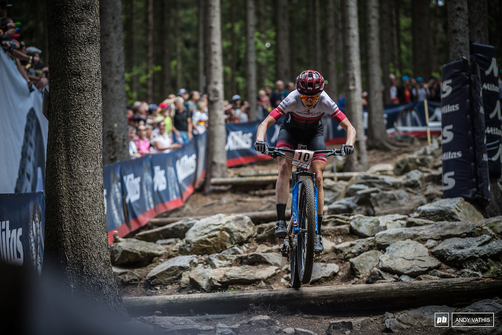 Major milestone for Haley Smith today. She earned her first UCI World Cup podium in third and the fastest lap time in the Women s field. She s been climbing that ladder steady now.
