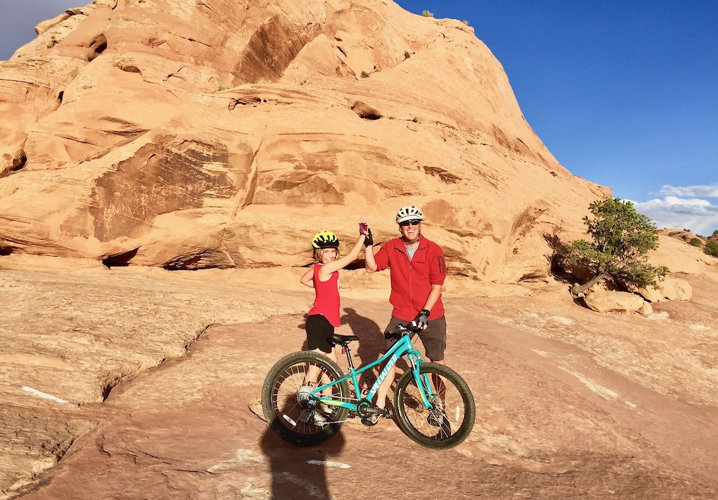 Sabrina and John mountain biking the Slickrock trail, Moab, UT - 5/5/19