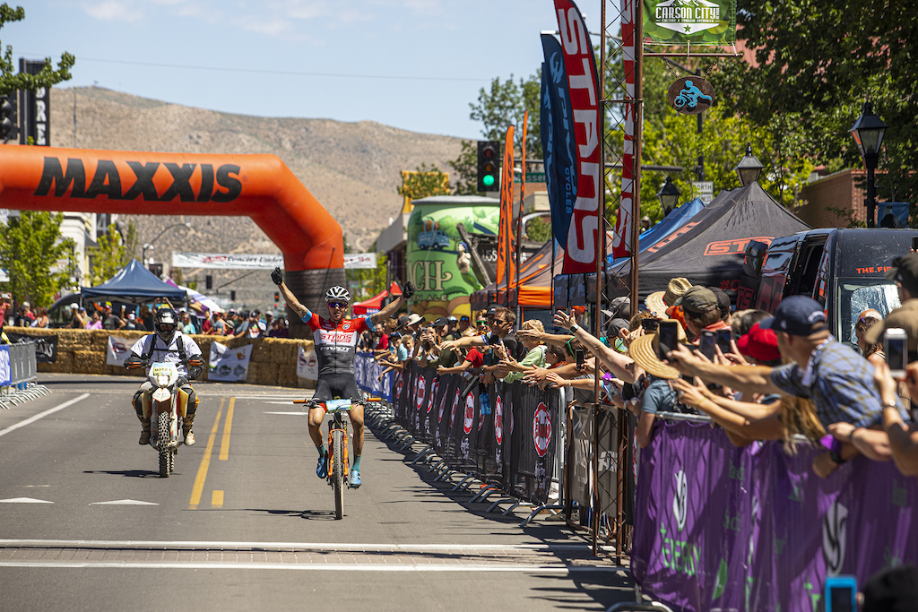 With nearly a three minute gap on second place, Keegan Swenson could have ridden an extra lap around downtown and still taken home the victory.