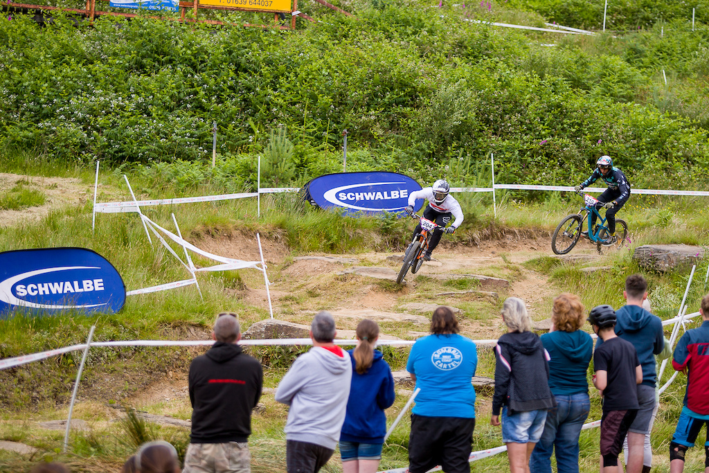 during round 4 of The 2019 Schwalbe British 4X Series at Afan Forrest, , Wales, United Kingdom on June 30 2019. Photo: Charles A Robertson