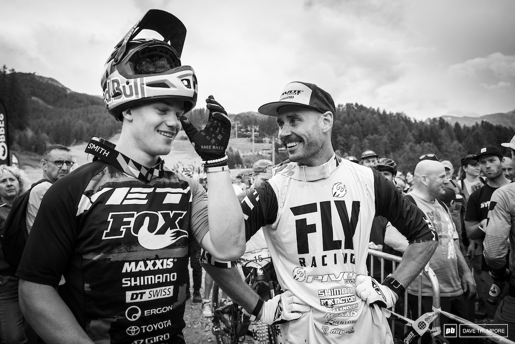 All smiles from two men who just gave us one of the most exciting two days of EWS racing ever.