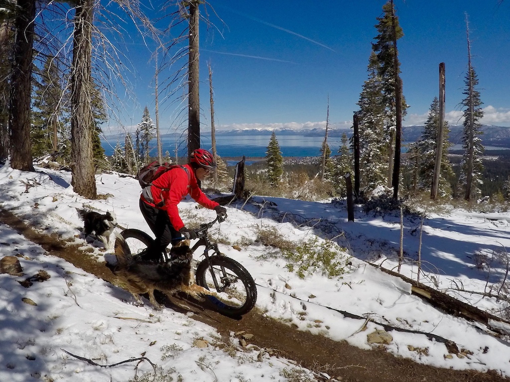 Early winter ride up on Tahoe Mountain.